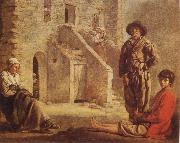 Louis Le Nain Peasants at their Cottage Door Spain oil painting artist